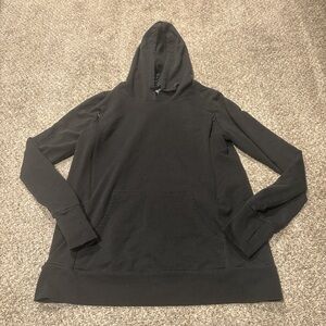 Motherhood Black Hooded Sweater for Cozy Comfort